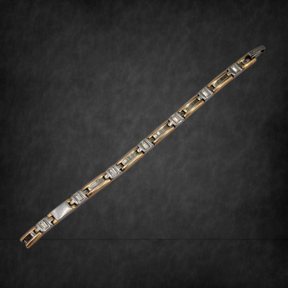 SABONA Silver And Gold Magnetic Link Bracelet - Picture 4 of 6